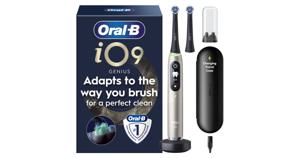 Oral-B iO9 Eltandborste Lunar Gold med tillbehör produkt bild
