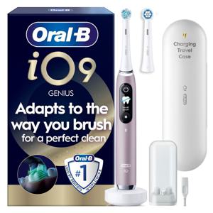 Oral-B iO9 Eltandborste, Rosa, 2 tandborsthuvuden, resefodral med laddare produkt bild