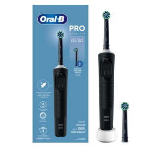 Oral-B Vitality Pro Electric Toothbrush Black + Extra Brush Head product image