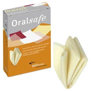 Oral Safe Latexschutztuch Erdbeere, 8 St Tücher Produktbild