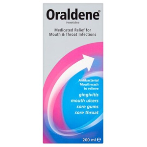 Oraldene Medicated Relief Mouthwash for Mouth & Throat Infections product image