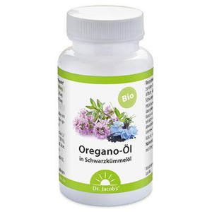 Oregano-Öl Schwarzkümmelöl Bio Kapseln Dr. Jacob``s, 60 St Kapseln Produktbild