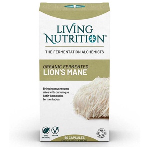 Organic Fermented Lion's Mane 60 kapslar Living Nutrition produkt bild