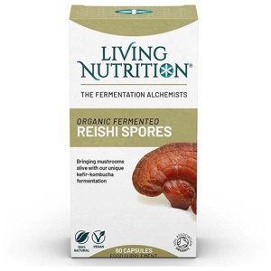 Organic Fermented Reishi Spores 60 kapslar Living Nutrition produkt bild