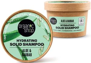 Organic Shop Hydrating Solid Shampoo Aloe & Baobab 60 g produkt bild