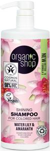 Organic Shop Shining Shampoo for Colored Hair Water Lily and Amaranth 1000ml produkt bild