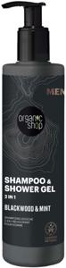 ORGANIC SHOP Shampoo & Shower Gel 2 in 1 Blackwood & Mint 2 produkt bild