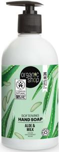 Organic Shop Hand Soap Aloe & Milk 500 ml produkt bild