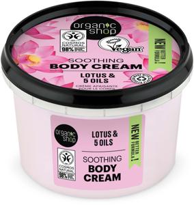 Organic Shop Soothing Body Cream Lotus & 5 Oils 250 ml produkt bild