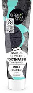 Organic Shop Charcoal & Mint Toothpaste Whitening 100g produkt bild