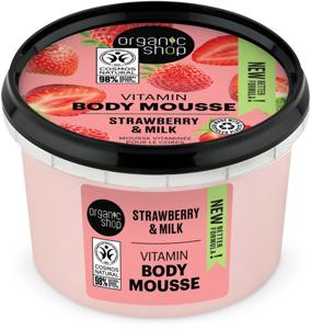 Organic Shop Body Mousse Strawberry Yoghurt 250ml produkt bild