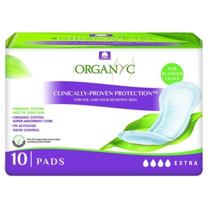 Organyc Økologiske Inkontinensbind - Extra - 10 stk. produktbillede