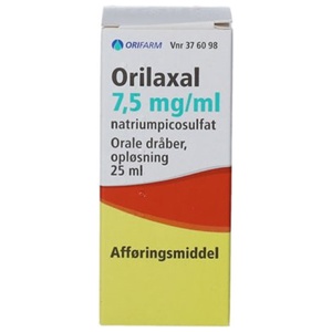 Orilaxal orale dråber 75 mg/ml - 25 ml. produktbillede