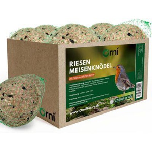 Orni Ganzjahres Riesenmeisenknödel mit Sonnenblumenkernen 500g, mit Netz ohne Folie 12 Stück Produktbild