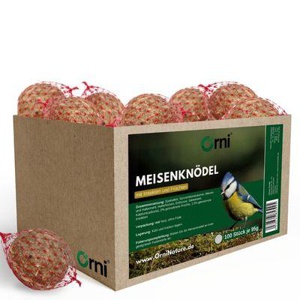 Orni Meisenknödel 100 Stück mit Netz und Sonnenblumenkernen   Leckere Meisenknödel für heimische Wildvögel Produktbild
