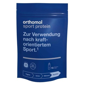 orthomol sport protein - Eiweißpulver mit Kreatin und BCAA - Schokoladen-Geschmack - Pulver Produktbild