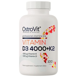 OstroVit Vitamin D3 4000 + K2 100 Tabletter produkt bild