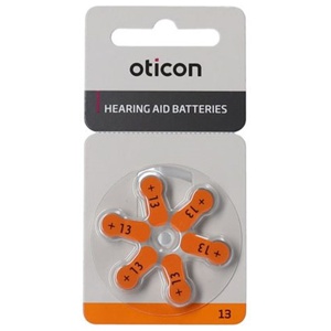 Oticon Zinc Air Batterier OT. 13 6 stk produktbillede