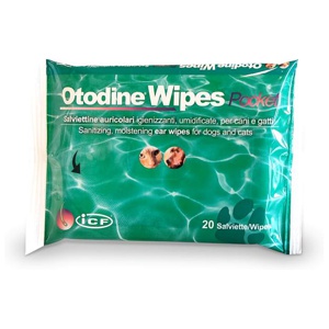 Otodine Wipes Pocket øreservietter til hund og katt 20 stk produktbilde