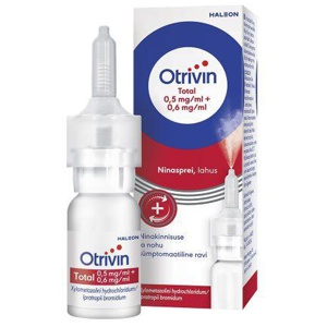 Otrivin total ninasprei lahus 0.5mg+0.6mg 1ml 10ml n1 toote pilt