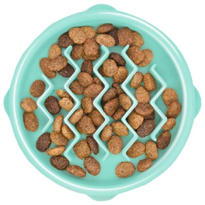 Outward Hound Slow Feeder Hundmatskål Wave Ljusblå 15 cm produkt bild