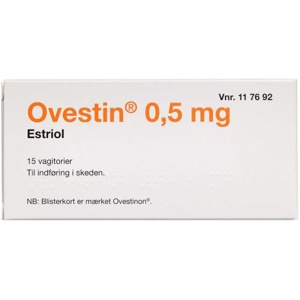 Ovestin 2care4 Vagitorier, 0,5 mg - 15 stk. produktbillede