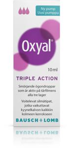 Oxyal Triple Action ögondroppar 10 ml