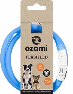 Ozami hundhalsband Flash LED Blå 70 cm produkt bild