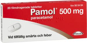 Pamol, filmdragerad tablett 500 mg, 20 st