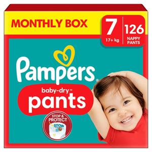 Pampers&nbsp;Baby-Dry&nbsp;Byxblöjor&nbsp;Storlek&nbsp;7&nbsp;(15+ kg), 126&nbsp;st produkt bild