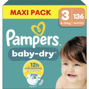 Pampers&nbsp;Baby-Dry&nbsp;Storlek&nbsp;3 (6kg-10kg)&nbsp;136&nbsp;blöjor produkt bild