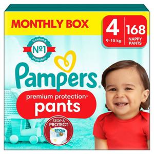 Pampers Premium Protection Byxblöjor Storlek 4 (9-15 kg) 168 st produkt bild