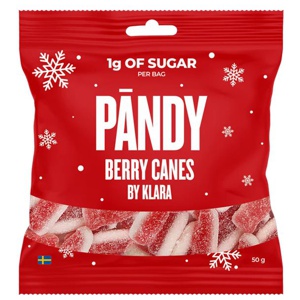 Pändy Candy Berry Canes by Klara 50 g produkt bild