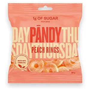 Pändy Candy Peach Rings 50 g produktbillede