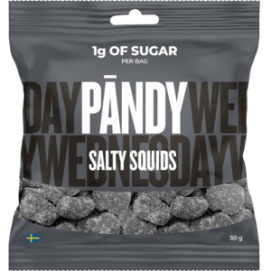 Pändy Candy Salty Squids 50 g produktbillede