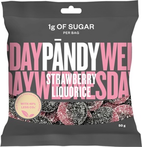 Pändy Candy Strawberry/Liquorice 50 g produktbillede