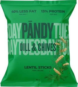 Pändy Lentil Sticks Dill & Chive 50 g produktbilde
