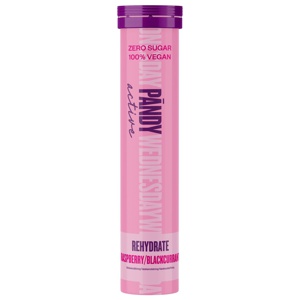 Pändy Rehydrate Effervescent Tablets Raspberry & Blackcurrant 20 tabletter produkt bild
