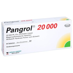 PANGROL 20.000 magensaftresistente Tabletten Produktbild