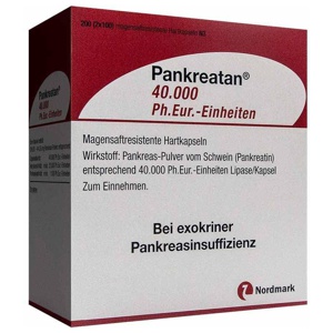 PANKREATAN 40.000 Ph.Eur.-Einheiten msr.Hartkaps. Produktbild