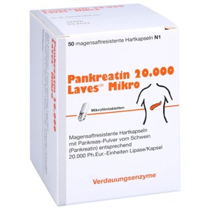 PANKREATIN 20.000 Laves Mikro magensaftr.Hartkaps. Produktbild