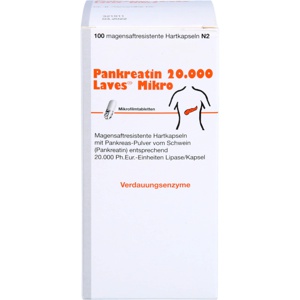 PANKREATIN 20.000 Laves Mikro magensaftr.Hartkaps. Produktbild