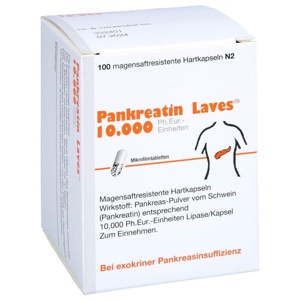 PANKREATIN Laves 10.000 Ph.Eur.-Einh.msr.Hartkaps. Produktbild