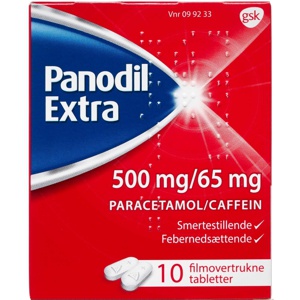 Panodil Extra 500+65 mg - 10 tabl. produktbillede