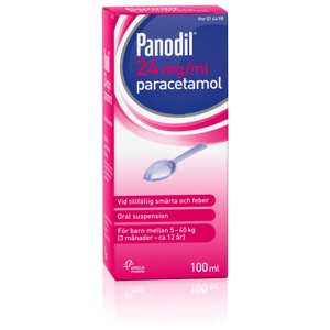 Panodil, oral suspension 24 mg/ml 100 ml produkt bild