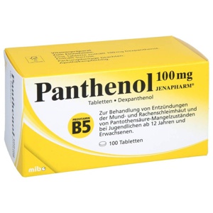 PANTHENOL 100 mg Jenapharm 100 St Tabletten Produktbild