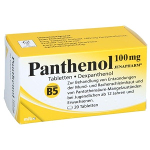 PANTHENOL-100-mg-Jenapharm-Tabletten Produktbild