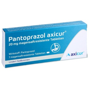 PANTOPRAZOL axicur 20 mg magensaftres.Tabletten Produktbild
