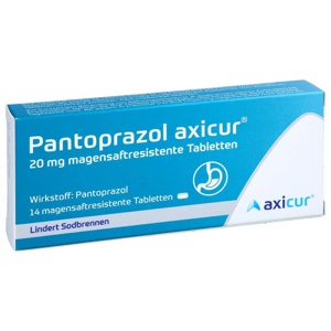 PANTOPRAZOL axicur 20 mg magensaftres.Tabletten Produktbild