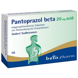 PANTOPRAZOL beta 20 mg acid magensaftres.Tabletten Produktbild